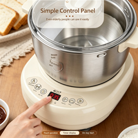 Machine à pétrir la pâte électrique automatique 5L 7L avec fonction de fermentation, 200W, mélangeur à farine en acier inoxydable pour boulangerie