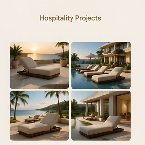 Chaises longues modernes pour terrasse d'hôtel Chaise longue de luxe pour villa et <span class=keywords><strong>piscine</strong></span> Chaises longues pour <span class=keywords><strong>piscine</strong></span> extérieure Chaise longue extérieure en teck - Product Image 2