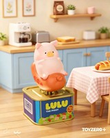 Nouvelle série de 6 figurines Lulu Piggy en PVC, 100 % authentiques, en boîte mystère, collection de vacances, figurines de cochon Kawaii, jouet articulé, ornement de bureau, vente en gros