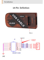 Câble de plateforme de développement ALINX AL321 USB Blaster pour téléchargement de programmes FPGA JTAG XILINX, offrant des fonctionnalités haut de gamme