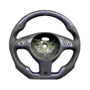 Volante de Fibra de Carbono y Cuero Personalizado para <span class=keywords><strong>BMW</strong></span> E46 M3 E39 E53 X5, Mejora de Accesorios Interiores Automotrices - Product Image 2