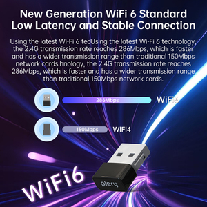 Plery U160 aic8800fc <span class=keywords><strong>Wifi</strong></span> 6 USB <span class=keywords><strong>Adapter</strong></span> 2.4GHz 300Mbps wpa3 cho <span class=keywords><strong>Windows</strong></span> 7 <span class=keywords><strong>8</strong></span> 10 11 PC máy tính xách tay - Product Image 3