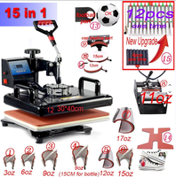 Presse à chaud manuelle AYF à rail coulissant pour sublimation d'encre 12x15 pouces, pour tasses, t-shirts, casquettes, 110V/220V, garantie 1 an