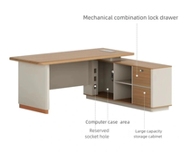 Sanxin Table de travail exécutive de conception personnalisée de luxe moderne et durable Table de bureau en bois pour ordinateur de bureau