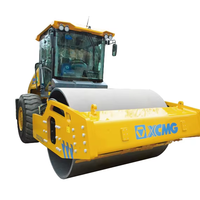 Compacteur vibrant à tambour unique XS225H de 22 tonnes avec moteur Shangchai, pompe et roulement pour la construction routière