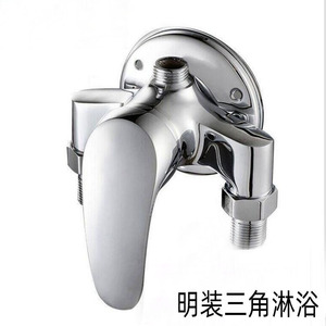 Triangle Shower Faucet 20mm Single Handle Brass Valve <b>Hot</b> <b>Cold</b> Mixing For Bath Shower - Product Image 5