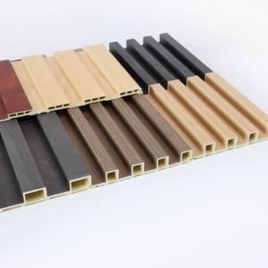 ผนังกั้นห้องแบบ WPC สำหรับภายในอาคาร แผ่นผนัง PVC แผ่นผนัง WPC ลายระแนง แผ่นผนัง Great <span class=keywords><strong>Wall</strong></span> - Product Image 2