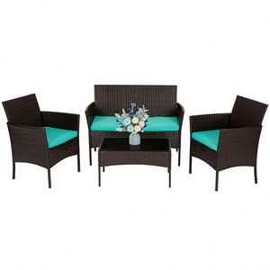 Fauteuil à bascule d'extérieur <span class=keywords><strong>en</strong></span> rotin PE personnalisable à faible MOQ, ensemble de chaises à bascule <span class=keywords><strong>en</strong></span> osier <span class=keywords><strong>pour</strong></span> véranda et jardin - Product Image 4