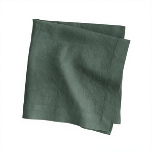 Serviettes en lin et coton, belles, en vrac, teintes unies, lin blanc personnalisé, logo personnalisé - Product Image 3