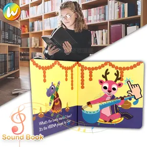 OEM/ODM Custom Hardcover Sound Book Kids Printing Music Reading Sound Books Services For Children