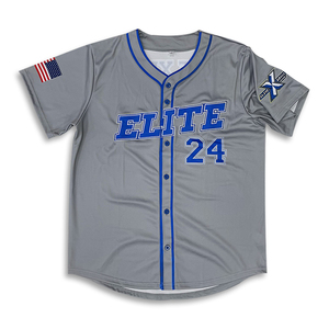 Jersey transpirable de poliéster de alta calidad unisex al por mayor, nuevo diseño personalizado, técnica de sublimación para béisbol de talla grande - Product Image 2