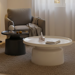 Ensemble de tables basses NKAHS style crème Martini, meubles de salon modernes en métal pour table d'appoint de salon - Product Image 1