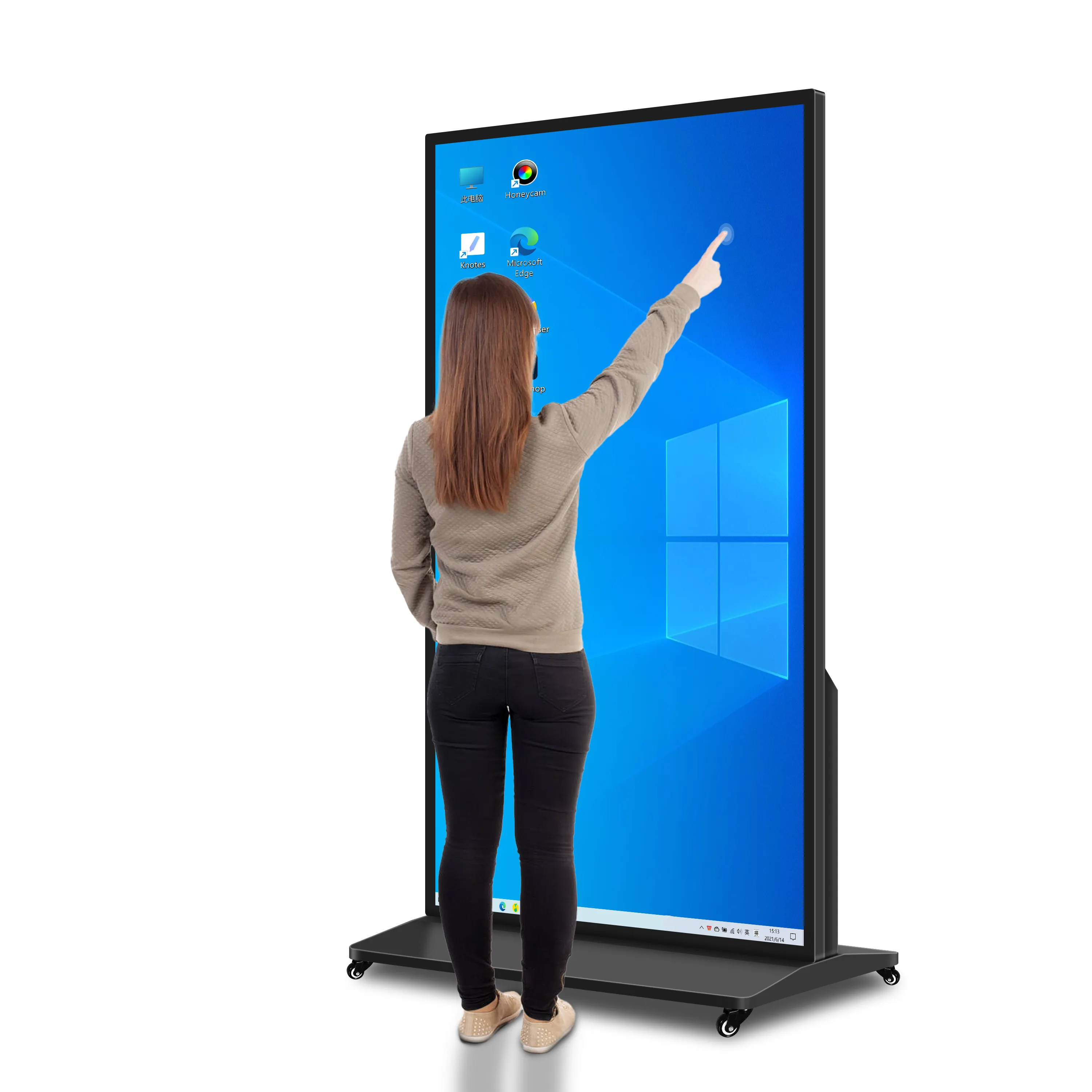 Boden stehende vertikale TV-Touchscreen-Kiosk 4k Indoor-Werbung Player Bildschirm HD LCD LED Digital Signage