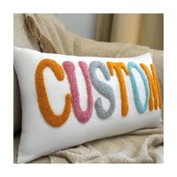 Coussin personnalisé fait à la main 30x45 luxe DIY Design poinçon aiguille oreiller brodé à la main unique jeter oreiller pour la maison