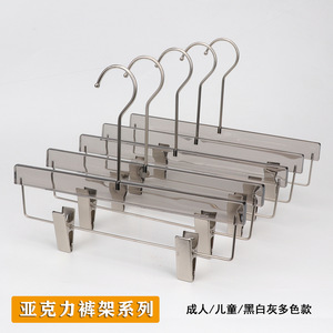 Clips acrílicos para faldas y pantalones de mujer, perchas transparentes para pantalones resistentes a la grasa, perchas antideslizantes para ropa, venta al por mayor. - Product Image 2
