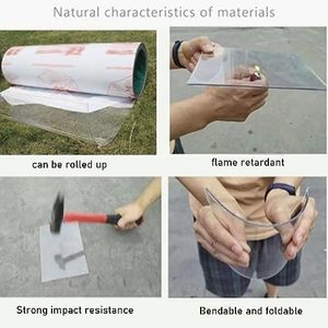 Plaque Polycarbonate Imperméable Résistant Aux UV Pour Serre Jardin Toit De Cabane Abri En Verre Acrylique Transparent Feuilles - Product Image 3