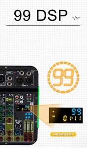 Mezclador de Audio XTUGA MG7 de <span class=keywords><strong>5</strong></span> Canales, Consola Profesional para KTV y Estudio de Grabación, con 99 Efectos Integrados y Reverberación - Product Image 5