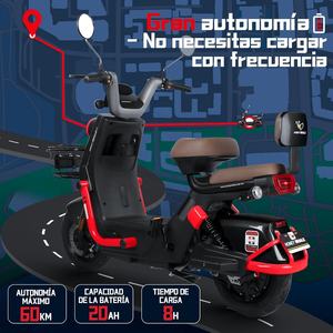 Vélo électrique pour adultes Mexico Stock KC PRO, moto électrique avec alarme, moteur 800W, vitesse maximale 45 km/h, autonomie 60 km, déverrouillage NFC - Product Image 3