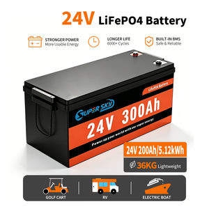 Batterie lithium 12V 300Ah, batterie lithium-ion LiFePO4 pour camping-cars et véhicules de loisirs à cycle profond - Product Image 1