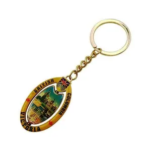 Nhà Cung Cấp Trung Quốc Hợp Kim Kẽm Xoay Keychain Bling Keychain