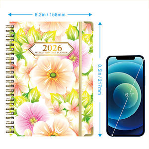 Impression personnalisée <span class=keywords><strong>Agenda</strong></span> hebdomadaire mensuel relié 2026 avec protection d'angle <span class=keywords><strong>Agenda</strong></span> spiralé A5 <span class=keywords><strong>Agenda</strong></span> avec pages à onglets - Product Image 6