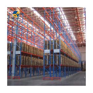 رفوف تخزين ثقيلة من الفولاذ بأربع طبقات معتمدة من CE، رفوف مستودعات متوسطة التحمل، رفوف ثقيلة لتخزين البضائع - Product Image 1