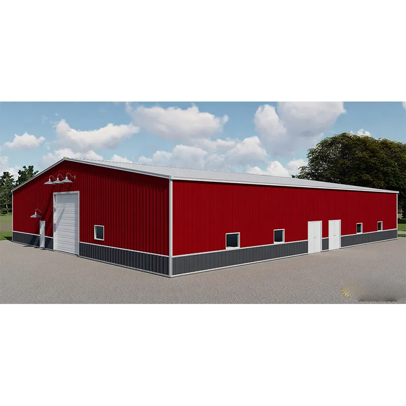 Manufacturer 27.5x10.5x5 Light Construction Material Steel Structure Building Warehouse