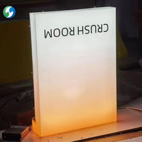 Letrero Luminoso Acrílico Personalizado con Logotipo, Impermeable para Exteriores, Letrero Comercial Iluminado LED, Caja de Luz Publicitaria
