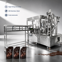 Machine de remplissage de sachets à bec verseur intelligente avec écran tactile, machine de remplissage automatique de chocolat, solution d'emballage industrielle