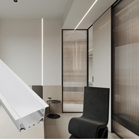 Nouvel Arrivage 5035A En Gros Profilé en T en Alliage d'Aluminium 66*35MM Série 6000 Éclairage Linéaire de Bureau Moderne Dimmable Haute CRI 95