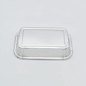 Boîte alimentaire de compagnie aérienne en aluminium de haute qualité de 6 pouces 300ml Rectangle Conteneur alimentaire jetable en aluminium de compagnie aérienne - Product Image 4