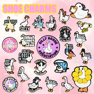 Nueva Tendencia en Promoción: Adornos de PVC Suave con Forma de Ganso de Dibujos Animados, Lindos y Divertidos, para <span class=keywords><strong>Zapatos</strong></span>, de 2.5-3.5 cm - Product Image 1