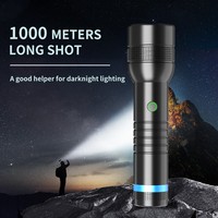 Lampe de poche de chasse en alliage d'aluminium à faisceau réglable ultra-lumineux 700LM, télécommande, portée 710M, batterie USB 3000mAh, 7500K, IP65