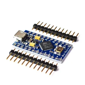 Harga pabrik Pro Micro ATmega32U4 5V 16MHz modul dengan 2 baris Pin Header untuk arduinos modul Pro ATmega32U4