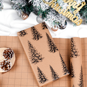 Wholesale Disposable 80g Double-Sided Art <b>Paper</b> <b>Christmas</b> Custom 43cm X 10m Roll <b>Wrapping</b> <b>Paper</b> for Gift - Product Image 3