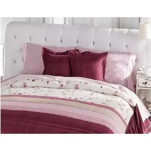 Edredón Doble Debora con 2 Almohadas de Competición, Estilo Clásico a Rayas, Ropa de Cama para Toda Temporada - Product Image 3