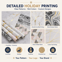 Papier cadeau de luxe écologique en pâte de bois à motif marbre, papier d'art premium avec dorure à chaud pour mariages, anniversaires et fêtes