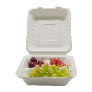 Caña de Azúcar caja Biodegradable llevar desechables 3 compartimiento de la caja de almuerzo - Product Image 5