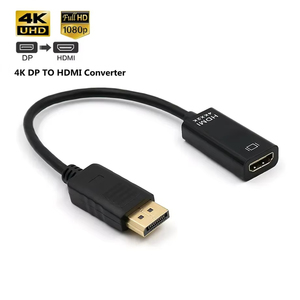 Mạ Vàng 4K * 2k đen dp Displayport Nam để <span class=keywords><strong>HDMI</strong></span> nữ Cáp Adapter chuyển đổi DP để <span class=keywords><strong>HDMI</strong></span> 4K cho PC máy tính xách tay máy tính - Product Image 3