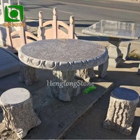 Sculpture de Table et de chaises en granit, banc en pierre de Style chinois pour la décoration de jardin