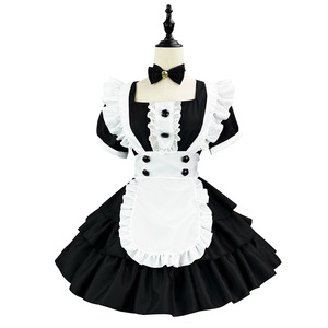 Zixiao Maid Costume Black Cake Skirt Dress Women Adult Stage Performance Cosplay Outfit - Product Image 5