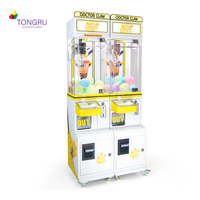 Nouvelle machine de jeu d'arcade à pièces de monnaie Mega Mini Claw en peluche avec langue anglaise, prix en peluche en métal, amusant pour tous les âges