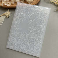 Panneau en plastique 3D à texture florale et végétale, moulage en relief, embossage, pince de fixation, feuille de plastique chinoise