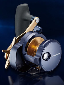 22 <span class=keywords><strong>SALTIGA</strong></span> 15-SJ Moulinet de pêche en mer profonde à déroulement lent en alliage d'aluminium pour droitier - Product Image 1