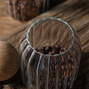 Frascos de vidrio de borosilicato hechos a mano con tapa de madera y <span class=keywords><strong>corcho</strong></span> para tapón de <span class=keywords><strong>bola</strong></span> Frasco de vidrio para almacenamiento de alimentos y condimentos - Product Image 5