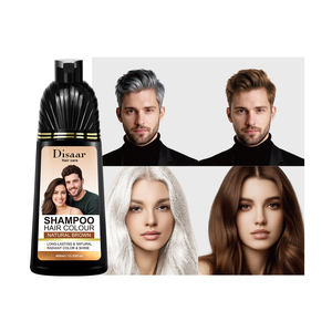 Shampoo Colorante al Ginseng Disaar con Olio di Argan e Cheratina, <span class=keywords><strong>Senza</strong></span> <span class=keywords><strong>Ammoniaca</strong></span>, Non Macchia, Condizionamento Profondo, Crema Colorante Rapida per Capelli Castani - Product Image 6