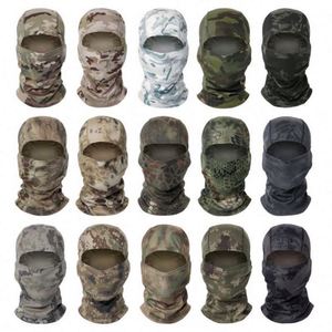 Balaclava multi-pièces personnalisée, logo personnalisé, couleur unie, tricotée, masques de ski camouflage pour le cyclisme, l'été, les activités de plein air, couvre-chef tactique camouflage - Product Image 4