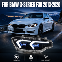 Phares à LED de production Nafu pour BMW F30 2013-2017 Pre-LCI 2018-2020 LCI, boîtier intérieur noir