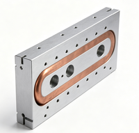 Plaque de refroidissement liquide en aluminium CNC de pointe avec canal en U et tube en cuivre rouge intégré pour équipement industriel haute puissance