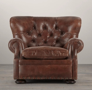 Phổ biến đồ nội thất trong nhà phổ biến ghế văn phòng Churchill da ngồi có thể ngả nailheads - Product Image 5